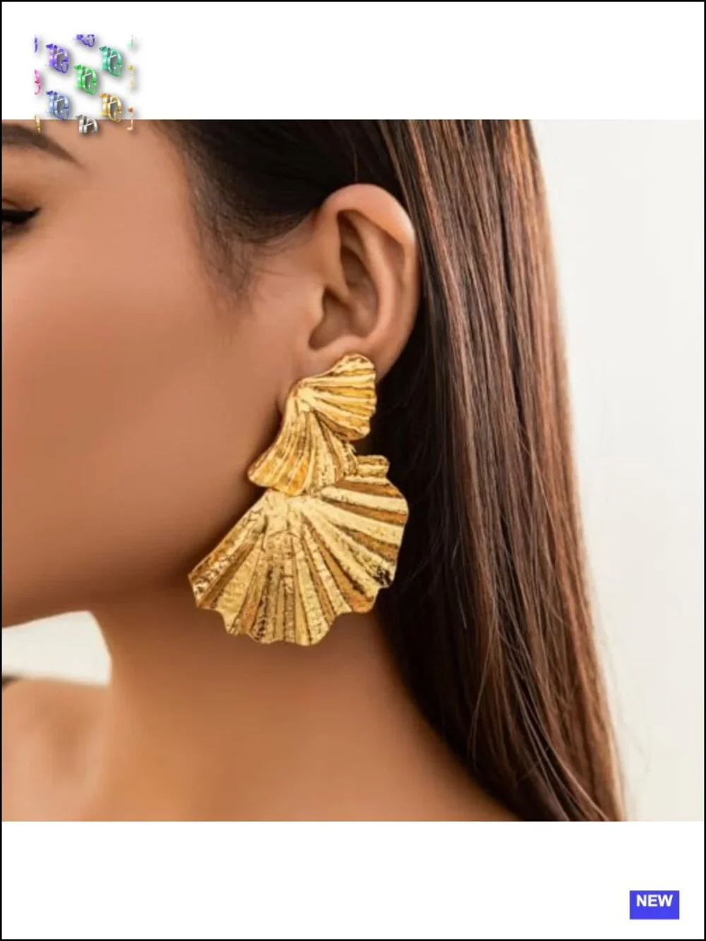 Geometric Dangle Earrings Chunky Big Thick Alloy Statement Drop Earrings Simple